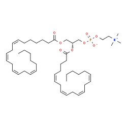 ChemSpider 2D Image | (2R)-3-[(7Z,10Z,13Z,16Z)-7,10,13,16-Docosatetraenoyloxy]-2-[(5Z,8Z,11Z,14Z)-5,8,11,14-icosatetraenoyloxy]propyl 2-(trimethylammonio)ethyl phosphate | C50H84NO8P