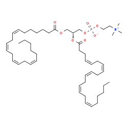 ChemSpider 2D Image | (2R)-2-[(4Z,7Z,10Z,13Z,16Z)-4,7,10,13,16-Docosapentaenoyloxy]-3-[(7Z,10Z,13Z,16Z)-7,10,13,16-docosatetraenoyloxy]propyl 2-(trimethylammonio)ethyl phosphate | C52H86NO8P