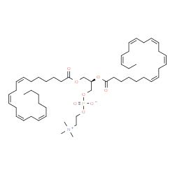 ChemSpider 2D Image | (2R)-2-[(7Z,10Z,13Z,16Z,19Z)-7,10,13,16,19-Docosapentaenoyloxy]-3-[(7Z,10Z,13Z,16Z)-7,10,13,16-docosatetraenoyloxy]propyl 2-(trimethylammonio)ethyl phosphate | C52H86NO8P