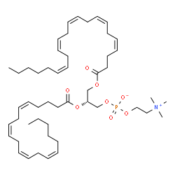 ChemSpider 2D Image | (2R)-3-[(4Z,7Z,10Z,13Z,16Z)-4,7,10,13,16-Docosapentaenoyloxy]-2-[(5Z,8Z,11Z,14Z)-5,8,11,14-icosatetraenoyloxy]propyl 2-(trimethylammonio)ethyl phosphate | C50H82NO8P