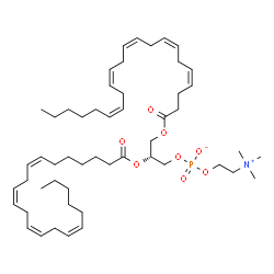 ChemSpider 2D Image | (2R)-3-[(4Z,7Z,10Z,13Z,16Z)-4,7,10,13,16-Docosapentaenoyloxy]-2-[(7Z,10Z,13Z,16Z)-7,10,13,16-docosatetraenoyloxy]propyl 2-(trimethylammonio)ethyl phosphate | C52H86NO8P