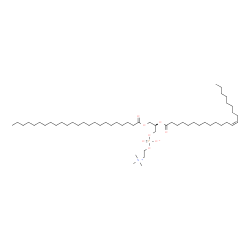 ChemSpider 2D Image | (2R)-2-[(13Z)-13-Docosenoyloxy]-3-(tetracosanoyloxy)propyl 2-(trimethylammonio)ethyl phosphate | C54H106NO8P