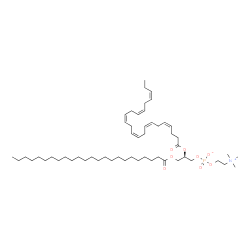 ChemSpider 2D Image | (2R)-2-[(4Z,7Z,10Z,13Z,16Z,19Z)-4,7,10,13,16,19-Docosahexaenoyloxy]-3-(tetracosanoyloxy)propyl 2-(trimethylammonio)ethyl phosphate | C54H96NO8P