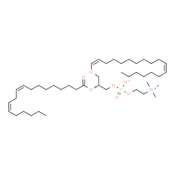 ChemSpider 2D Image | PC(P-18:1(11Z)/18:2(9Z,12Z)) | C44H82NO7P
