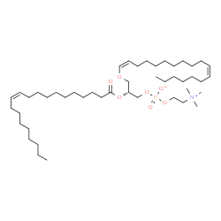 ChemSpider 2D Image | (2R)-2-[(11Z)-11-Icosenoyloxy]-3-[(1Z,11Z)-1,11-octadecadien-1-yloxy]propyl 2-(trimethylammonio)ethyl phosphate | C46H88NO7P