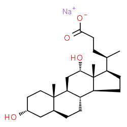 ChemSpider 2D Image | Sodium (3alpha,5alpha,12alpha)-3,12-dihydroxycholan-24-oate | C24H39NaO4