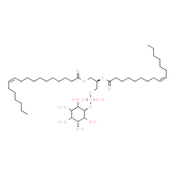 ChemSpider 2D Image | (2R)-2-[(9Z)-9-Hexadecenoyloxy]-3-[(hydroxy{[(1s,3R)-2,3,4,5,6-pentahydroxycyclohexyl]oxy}phosphoryl)oxy]propyl (11Z)-11-octadecenoate | C43H79O13P