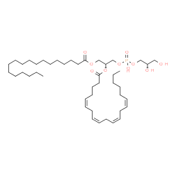 ChemSpider 2D Image | 1-stearoyl-2-arachidonoyl-sn-glycero-3-phospho-(1'-sn-glycerol) | C44H79O10P
