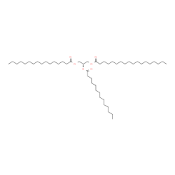 ChemSpider 2D Image | 3-(Palmitoyloxy)-2-(tetradecanoyloxy)propyl stearate | C51H98O6