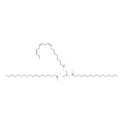 ChemSpider 2D Image | TG(18:0/16:0/18:3(9Z,12Z,15Z))[iso6] | C55H100O6