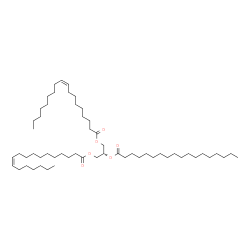 ChemSpider 2D Image | TG(18:1(11Z)/18:0/18:1(9Z))[iso6] | C57H106O6