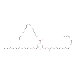 ChemSpider 2D Image | TG(18:1(9Z)/16:0/18:3(9Z,12Z,15Z))[iso6] | C55H98O6