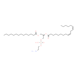 ChemSpider 2D Image | (17R)-23-Amino-20-hydroxy-20-oxido-14-oxo-15,19,21-trioxa-20lambda~5~-phosphatricosan-17-yl (9Z,12Z)-9,12-octadecadienoate | C37H70NO8P