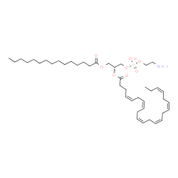 ChemSpider 2D Image | (18R)-24-Amino-21-hydroxy-21-oxido-15-oxo-16,20,22-trioxa-21lambda~5~-phosphatetracosan-18-yl (4Z,7Z,10Z,13Z,16Z,19Z)-4,7,10,13,16,19-docosahexaenoate | C42H72NO8P