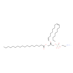 ChemSpider 2D Image | (2R)-3-{[(2-Aminoethoxy)(hydroxy)phosphoryl]oxy}-2-[(1Z,9Z)-1,9-octadecadien-1-yloxy]propyl stearate | C41H80NO7P