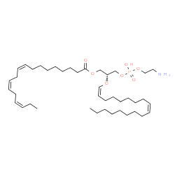 ChemSpider 2D Image | (2R)-3-{[(2-Aminoethoxy)(hydroxy)phosphoryl]oxy}-2-[(1Z,9Z)-1,9-octadecadien-1-yloxy]propyl (9Z,12Z,15Z)-9,12,15-octadecatrienoate | C41H74NO7P