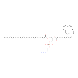 ChemSpider 2D Image | (23R)-29-Amino-26-hydroxy-26-oxido-20-oxo-21,25,27-trioxa-26lambda~5~-phosphanonacosan-23-yl (7Z,10Z,13Z,16Z)-7,10,13,16-docosatetraenoate | C47H86NO8P