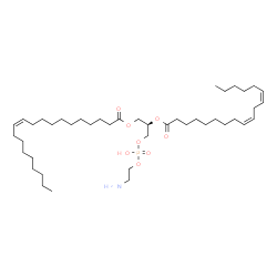 ChemSpider 2D Image | (2R)-3-{[(2-Aminoethoxy)(hydroxy)phosphoryl]oxy}-2-[(9Z,12Z)-9,12-octadecadienoyloxy]propyl (11Z)-11-icosenoate | C43H80NO8P