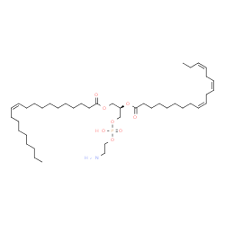 ChemSpider 2D Image | (2R)-3-{[(2-Aminoethoxy)(hydroxy)phosphoryl]oxy}-2-[(9Z,12Z,15Z)-9,12,15-octadecatrienoyloxy]propyl (11Z)-11-icosenoate | C43H78NO8P