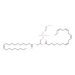ChemSpider 2D Image | (9Z,23R)-29-Amino-26-hydroxy-26-oxido-20-oxo-21,25,27-trioxa-26lambda~5~-phosphanonacos-9-en-23-yl (8Z,11Z,14Z,17Z)-8,11,14,17-icosatetraenoate | C45H80NO8P