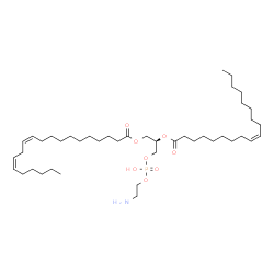 ChemSpider 2D Image | (2R)-3-{[(2-Aminoethoxy)(hydroxy)phosphoryl]oxy}-2-[(9Z)-9-octadecenoyloxy]propyl (11Z,14Z)-11,14-icosadienoate | C43H80NO8P