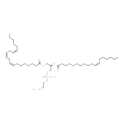 ChemSpider 2D Image | (2R)-3-{[(2-Aminoethoxy)(hydroxy)phosphoryl]oxy}-2-[(11Z)-11-octadecenoyloxy]propyl (8Z,11Z,14Z)-8,11,14-icosatrienoate | C43H78NO8P