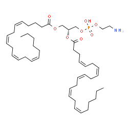 ChemSpider 2D Image | (6Z,9Z,12Z,15Z,23R)-29-Amino-26-hydroxy-26-oxido-20-oxo-21,25,27-trioxa-26lambda~5~-phosphanonacosa-6,9,12,15-tetraen-23-yl (4Z,7Z,10Z,13Z,16Z)-4,7,10,13,16-docosapentaenoate | C47H76NO8P