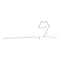 ChemSpider 2D Image | (2R)-3-{[(2-Aminoethoxy)(hydroxy)phosphoryl]oxy}-2-[(5Z,8Z,11Z,14Z)-5,8,11,14-icosatetraenoyloxy]propyl docosanoate | C47H86NO8P