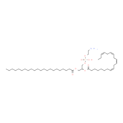 ChemSpider 2D Image | (2R)-3-{[(2-Aminoethoxy)(hydroxy)phosphoryl]oxy}-2-[(8Z,11Z,14Z,17Z)-8,11,14,17-icosatetraenoyloxy]propyl docosanoate | C47H86NO8P