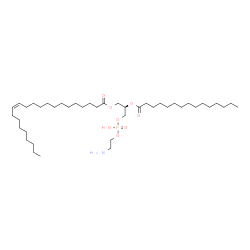 ChemSpider 2D Image | (2R)-3-{[(2-Aminoethoxy)(hydroxy)phosphoryl]oxy}-2-(pentadecanoyloxy)propyl (13Z)-13-docosenoate | C42H82NO8P