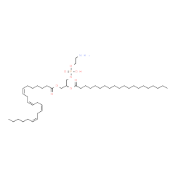 ChemSpider 2D Image | (2R)-3-{[(2-Aminoethoxy)(hydroxy)phosphoryl]oxy}-2-(icosanoyloxy)propyl (7Z,10Z,13Z,16Z)-7,10,13,16-docosatetraenoate | C47H86NO8P