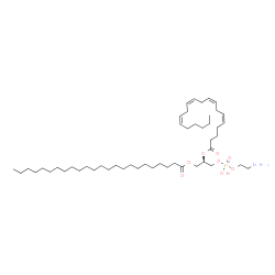 ChemSpider 2D Image | (2R)-3-{[(2-Aminoethoxy)(hydroxy)phosphoryl]oxy}-2-[(5Z,8Z,11Z,14Z)-5,8,11,14-icosatetraenoyloxy]propyl tetracosanoate | C49H90NO8P