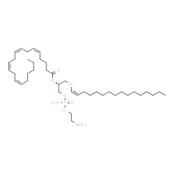 ChemSpider 2D Image | 1-(1Z-hexadecenyl)-2-arachidonoyl-sn-glycero-3-phosphoethanolamine | C41H74NO7P