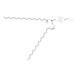 ChemSpider 2D Image | (17Z,21R)-27-Amino-24-hydroxy-24-oxido-19,23,25-trioxa-24lambda~5~-phosphaheptacos-17-en-21-yl stearate | C41H82NO7P