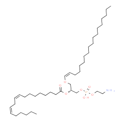 ChemSpider 2D Image | 1-(1Z-octadecenyl)-2-linoleoyl-sn-glycero-3-phosphoethanolamine | C41H78NO7P