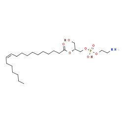 ChemSpider 2D Image | (2R)-1-{[(2-Aminoethoxy)(hydroxy)phosphoryl]oxy}-3-hydroxy-2-propanyl (11Z)-11-octadecenoate | C23H46NO7P