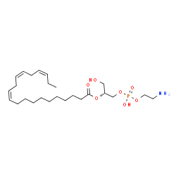 ChemSpider 2D Image | (2R)-1-{[(2-Aminoethoxy)(hydroxy)phosphoryl]oxy}-3-hydroxy-2-propanyl (11Z,14Z,17Z)-11,14,17-icosatrienoate | C25H46NO7P