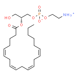 ChemSpider 2D Image | 2-arachidonyl-sn-glycero-3-phosphoethanolamine | C25H44NO7P