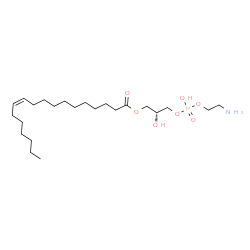 ChemSpider 2D Image | (2R)-3-{[(2-Aminoethoxy)(hydroxy)phosphoryl]oxy}-2-hydroxypropyl (11Z)-11-octadecenoate | C23H46NO7P