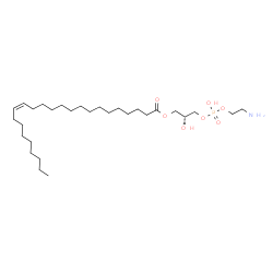 ChemSpider 2D Image | (2R)-3-{[(2-Aminoethoxy)(hydroxy)phosphoryl]oxy}-2-hydroxypropyl (15Z)-15-tetracosenoate | C29H58NO7P
