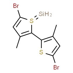 ChemSpider 2D Image | 5,5′-dibromo-3,3′-dimethylsilylene-2,2′-bithiophene | C10H10Br2S2Si
