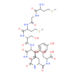 ChemSpider 2D Image | Met-Gly-Met-Ser-Tyr-Met-Asp-Ser | C36H56N8O14S3
