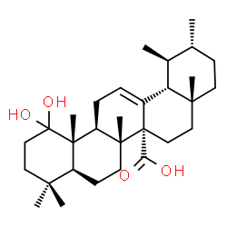 ChemSpider 2D Image | dihydroxyurs-12-en-27-oic acid | C30H48O4