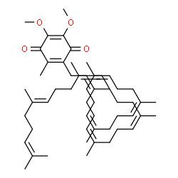 ChemSpider 2D Image | 2,3-Dimethoxy-5-methyl-6-[(2Z,6Z,10Z,14Z,18Z,22Z,26Z,30E)-3,7,11,15,19,23,27,31,35-nonamethyl-2,6,10,14,18,22,26,30,34-hexatriacontanonaen-1-yl]-1,4-benzoquinone | C54H82O4