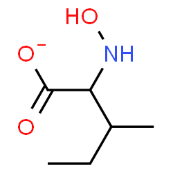 ChemSpider 2D Image | 2-(Hydroxyamino)-3-methylpentanoate | C6H12NO3