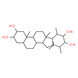ChemSpider 2D Image | Ergostane-2,3,22,23-tetrol | C28H50O4