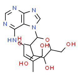 ChemSpider 2D Image | 7-Hexopyranosyl-N-[(2Z)-4-hydroxy-3-methyl-2-buten-1-yl]-7H-purin-6-amine | C16H23N5O6