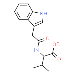 ChemSpider 2D Image | 2-[(1H-Indol-3-ylacetyl)amino]-3-methylbutanoate | C15H17N2O3