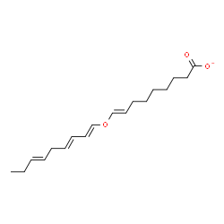 ChemSpider 2D Image | (8E)-9-[(1E,3E,6E)-1,3,6-Nonatrien-1-yloxy]-8-nonenoate | C18H27O3