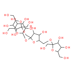 ChemSpider 2D Image | Hex-2-ulofuranosyl-(2->1)-[hex-2-ulofuranosyl-(2->6)]hex-2-ulofuranosyl hexopyranoside | C24H42O21